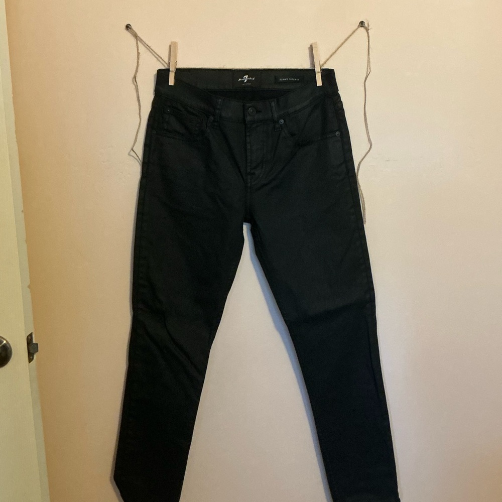 7 For All Mankind Men's Slim Black Jeans